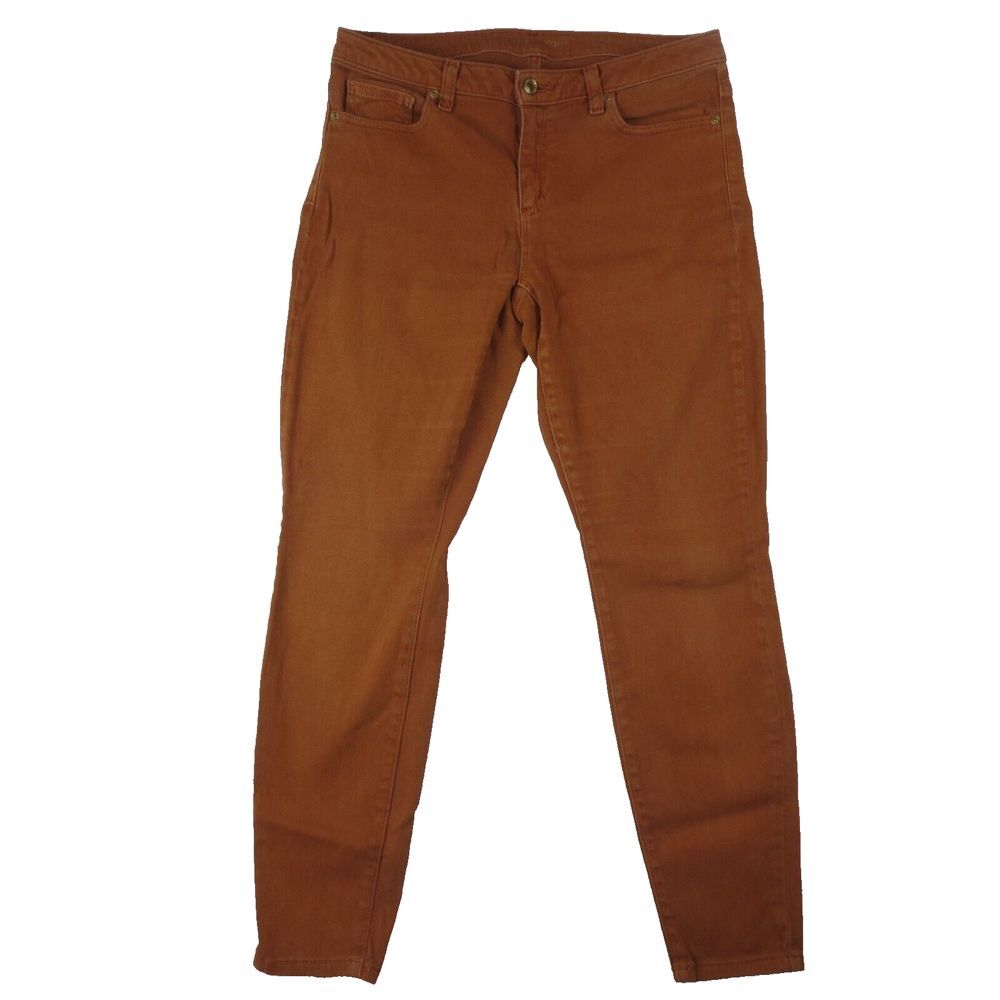 Michael Kors‎ Jeans Womens 8 (32x27) Orange Izzy Skinny Mid Rise Stretch Denim